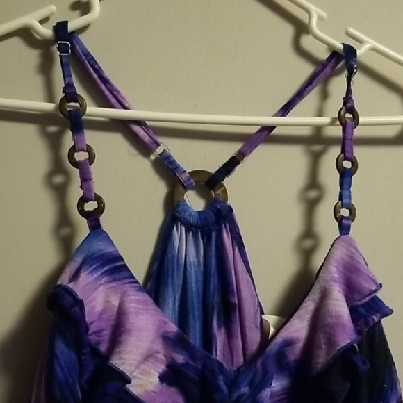Purple and blue spaghetti strap top - Picture 2 of 7